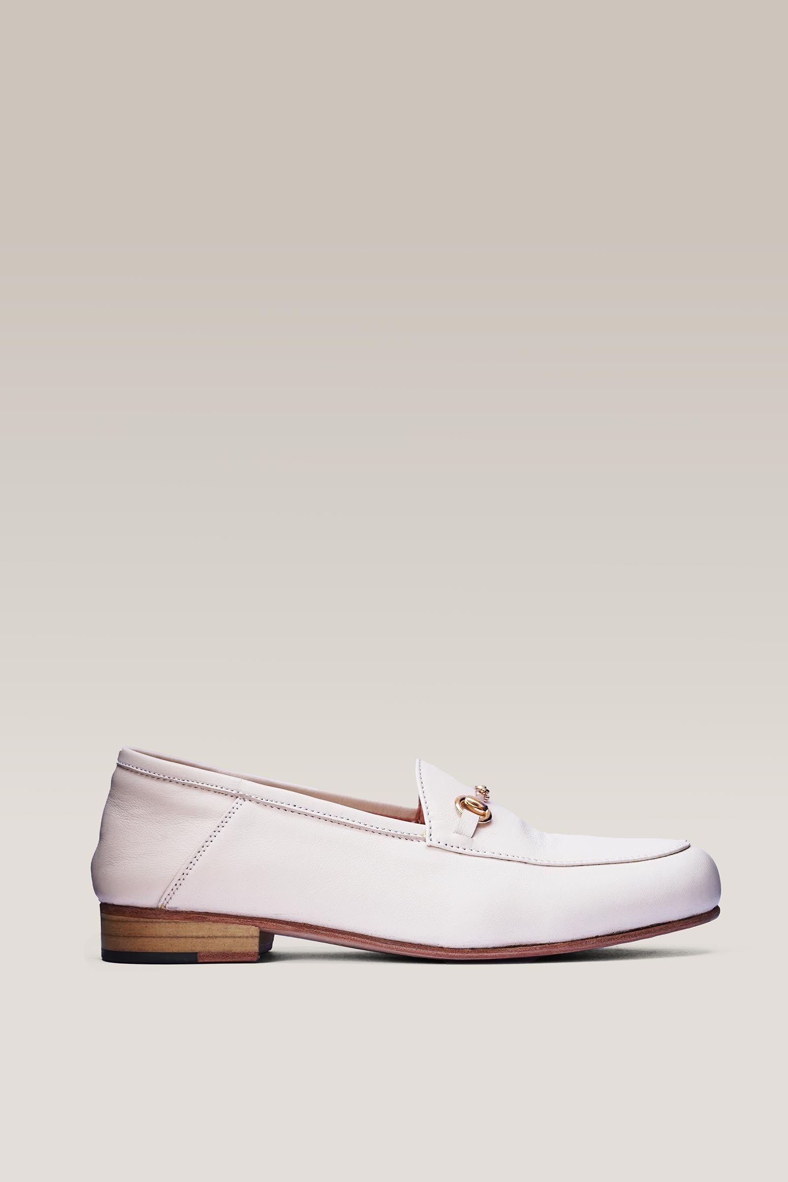 [Made to Order] White Buckle Loafer