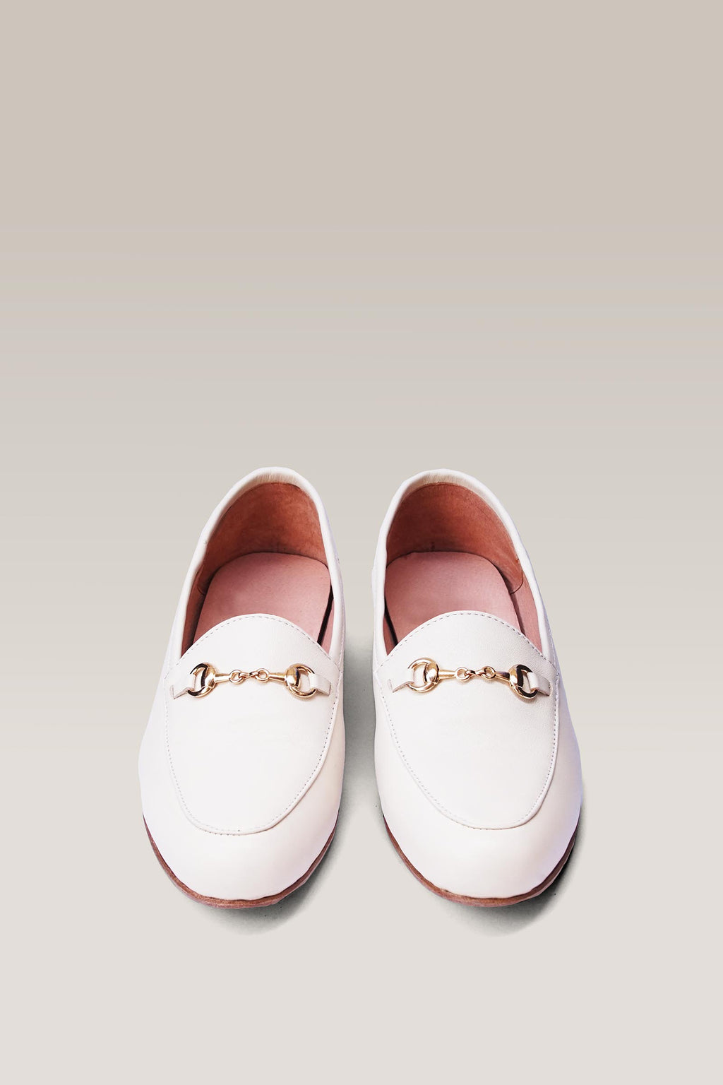 [Made to Order] White Buckle Loafer