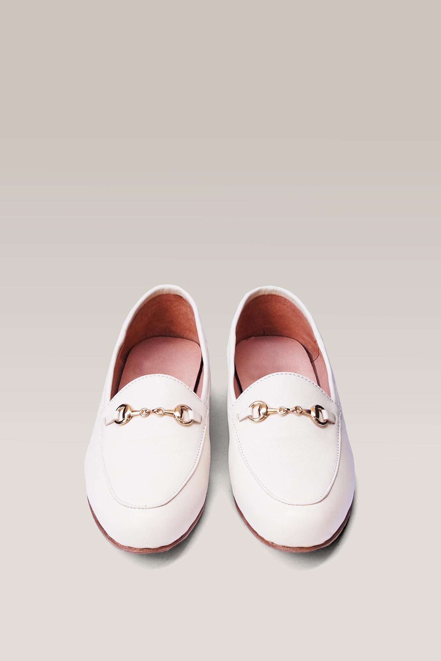 white buckle loafer