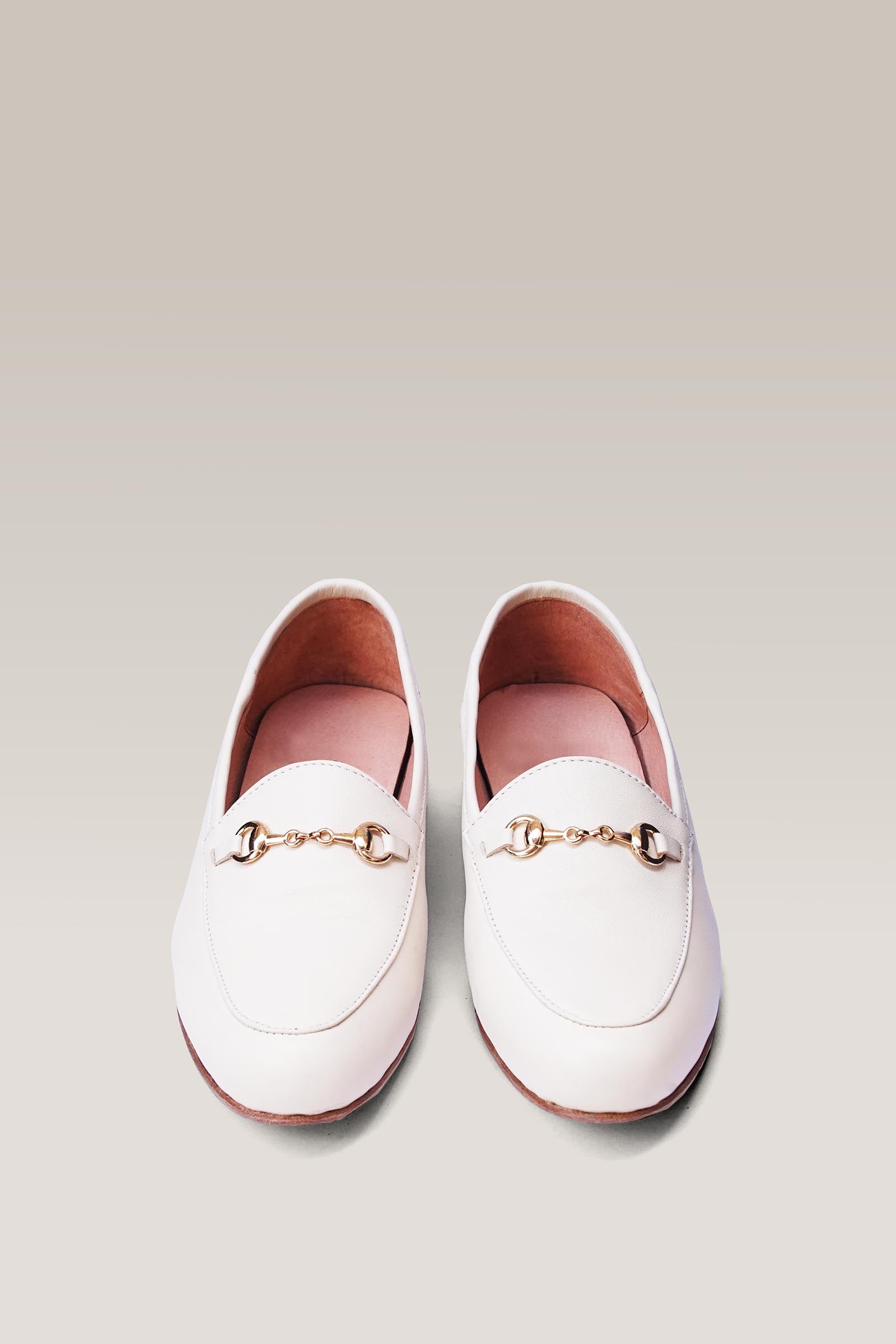 [Made to Order] White Buckle Loafer